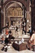 LIEFERINXE, Josse Pilgrims at the Tomb of St Sebastian fg painting